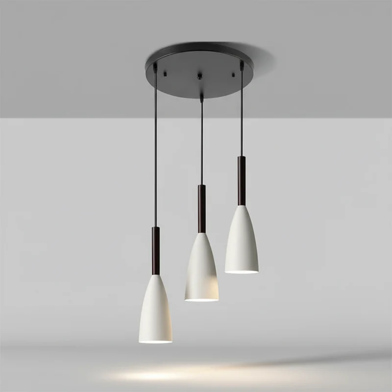 Drievoudige Hanglamp Aluminium Hout E27 Dimbaar Verstelbaar Scandinavisch Design Eethoek Keuken Woonkamer | Sansoti