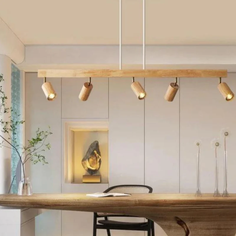 Verstelbare Plafondspot Houtlook Metaal GU10 1 2 3 4 Spots Warm of Koel Wit Moderne Verlichting Woonkamer Keuken | Sansoti