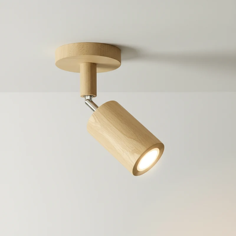 Verstelbare Plafondspot Houtlook Metaal GU10 1 2 3 4 Spots Warm of Koel Wit Moderne Verlichting Woonkamer Keuken | Sansoti