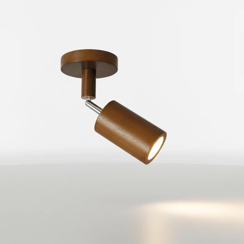Verstelbare Plafondspot Houtlook Metaal GU10 1 2 3 4 Spots Warm of Koel Wit Moderne Verlichting Woonkamer Keuken | Sansoti