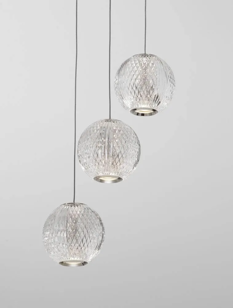 Brillante LED Pendelleuchte 3-flammig Ø 22cm 3200K