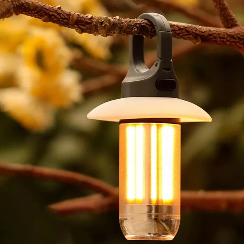 Oplaadbare Tentlamp met 8 LED-Filamenten en 5 Lichtmodi voor Kamperen Wandelen en Outdoor Avonturen Sfeer | Sansoti