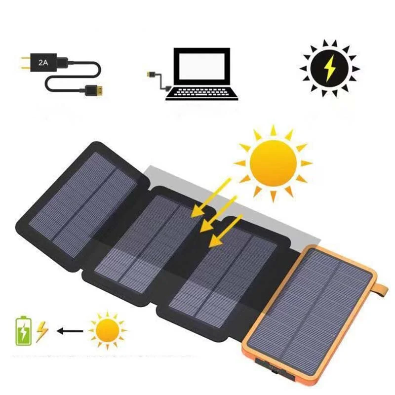 Powerbank 25000mAh Draagbaar USB-C Zonnepaneel Oplader Outdoor Snelladen Camping Avontuur Wandelen Reis | Sansoti