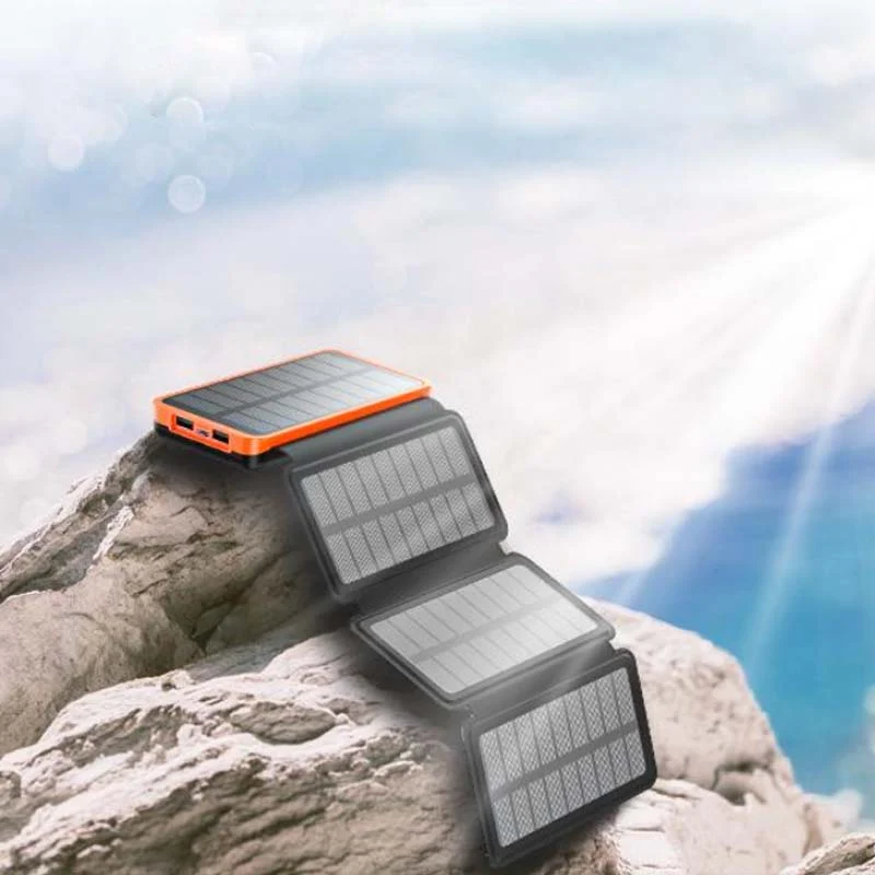 Powerbank 25000mAh Draagbaar USB-C Zonnepaneel Oplader Outdoor Snelladen Camping Avontuur Wandelen Reis | Sansoti