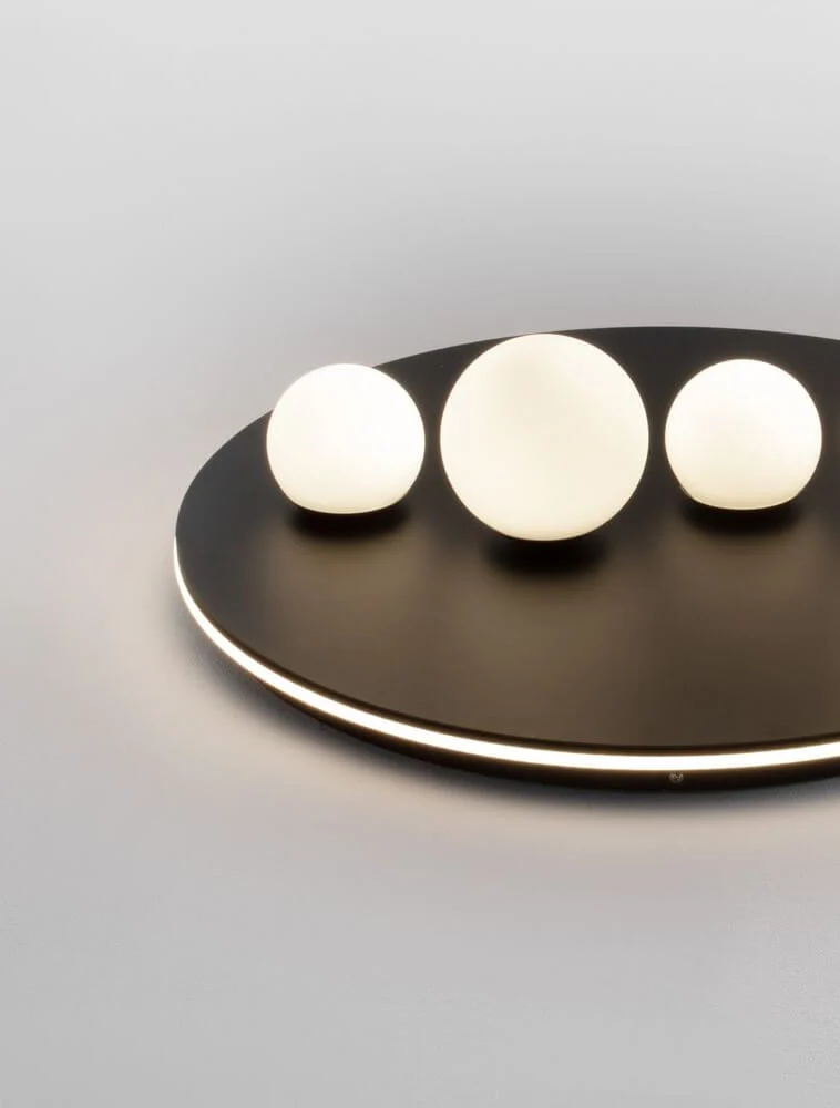 Velna LED Deckenleuchte 4-flammig Ø 62,2cm 3000K Schwarz