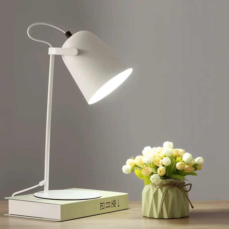 Draaibare Tafellamp LED E27 met Verstelbare Kap Zachte Verlichting Macaron Kleuren voor Lezen en Studeren | Sansoti