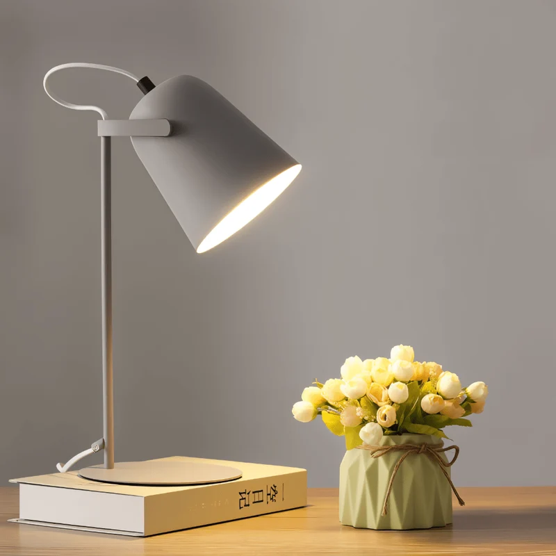Draaibare Tafellamp LED E27 met Verstelbare Kap Zachte Verlichting Macaron Kleuren voor Lezen en Studeren | Sansoti
