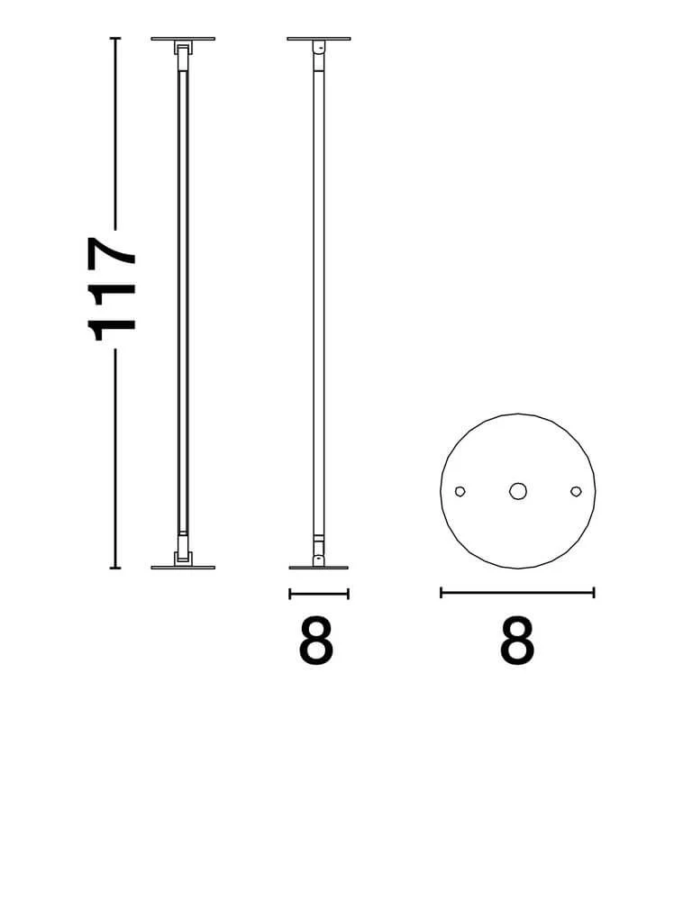 Sima LED Wandleuchte Ø 8cm 3000K