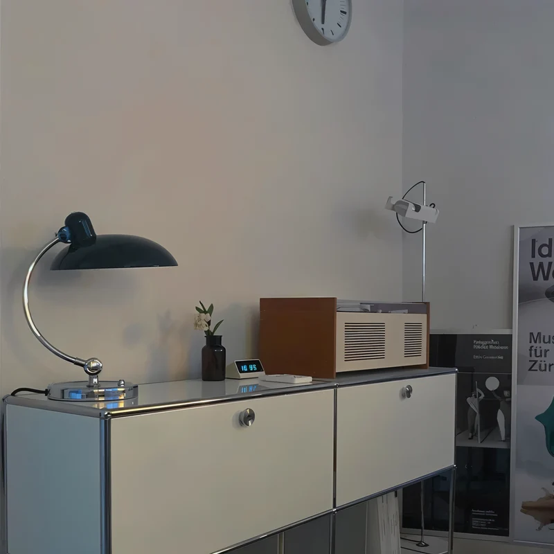Bureaulamp met Verstelbare Arm Metaal Vintage Stijl E27 Fitting Tafelverlichting 42,5 cm Hoog Industrieel | Sansoti