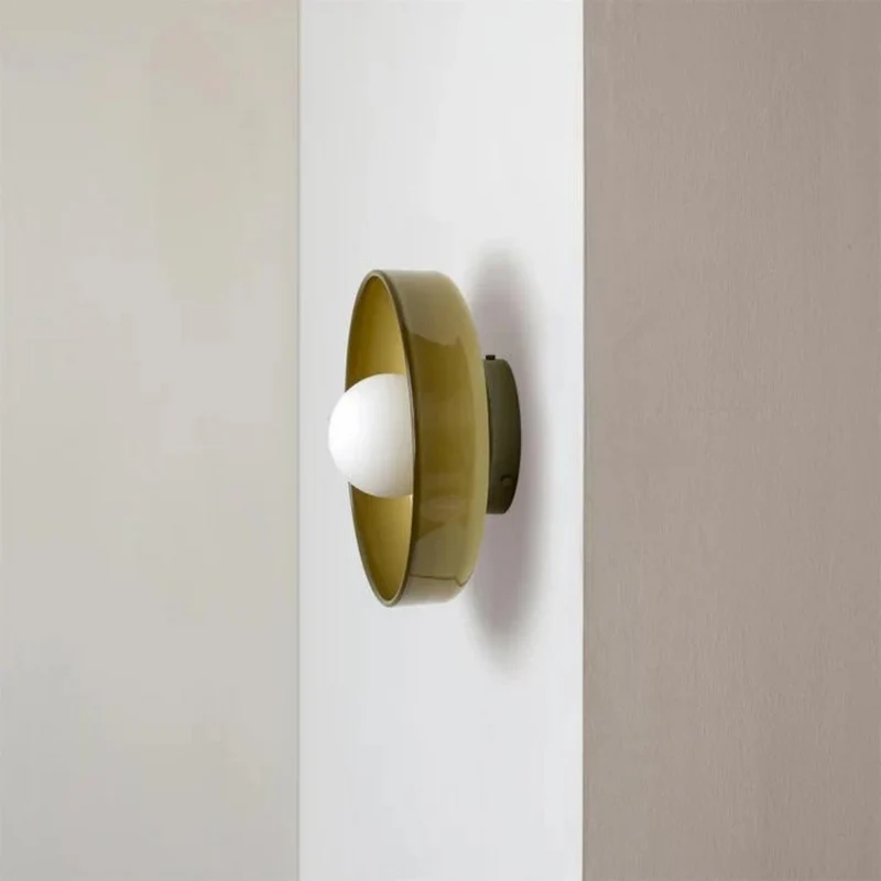 Plafondlamp Rond Glas 25cm Warm Licht Woonkamer Keuken Hal Slaapkamer Minimalistisch Modern LED Plafondverlichting | Sansoti