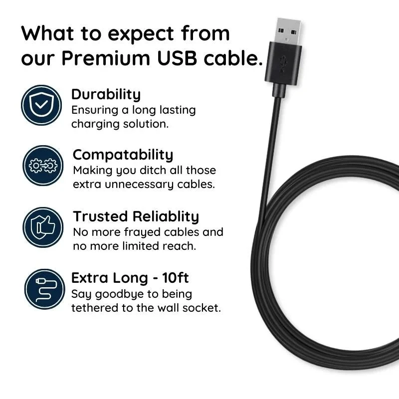 3 Meter Micro USB Oplaadkabel met Versterkte Aansluiting Snel Laden voor Smartphones Tablets en Accessoires | Sansoti