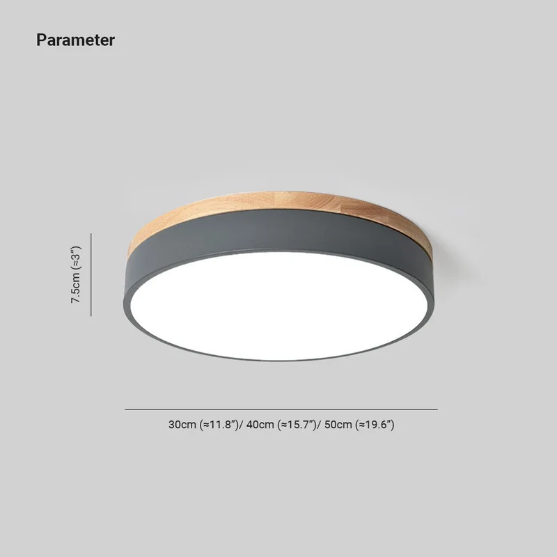 Ronde LED Plafondlamp Dimbaar met 3 Lichtinstellingen Modern Design voor Woonkamer Slaapkamer Keuken Hal | Sansoti