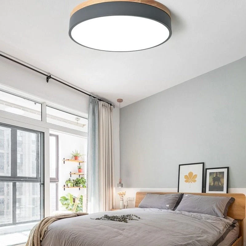 Ronde LED Plafondlamp Dimbaar met 3 Lichtinstellingen Modern Design voor Woonkamer Slaapkamer Keuken Hal | Sansoti