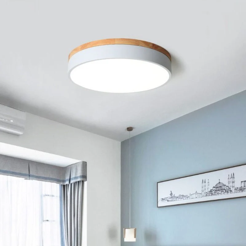 Ronde LED Plafondlamp Dimbaar met 3 Lichtinstellingen Modern Design voor Woonkamer Slaapkamer Keuken Hal | Sansoti