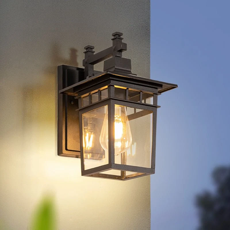 Buitenwandlamp Aluminium met Glazen Kap IP23 Waterbestendig voor Tuin Terras Veranda E27 Fitting Buitenverlichting | Sansoti