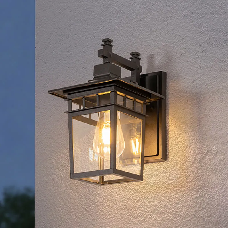 Buitenwandlamp Aluminium met Glazen Kap IP23 Waterbestendig voor Tuin Terras Veranda E27 Fitting Buitenverlichting | Sansoti