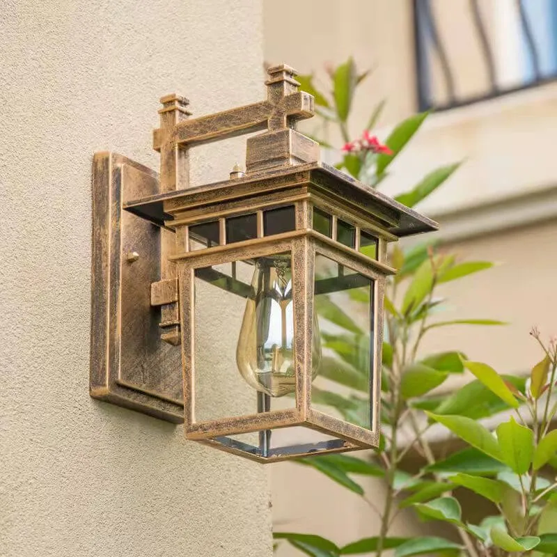 Buitenwandlamp Aluminium met Glazen Kap IP23 Waterbestendig voor Tuin Terras Veranda E27 Fitting Buitenverlichting | Sansoti