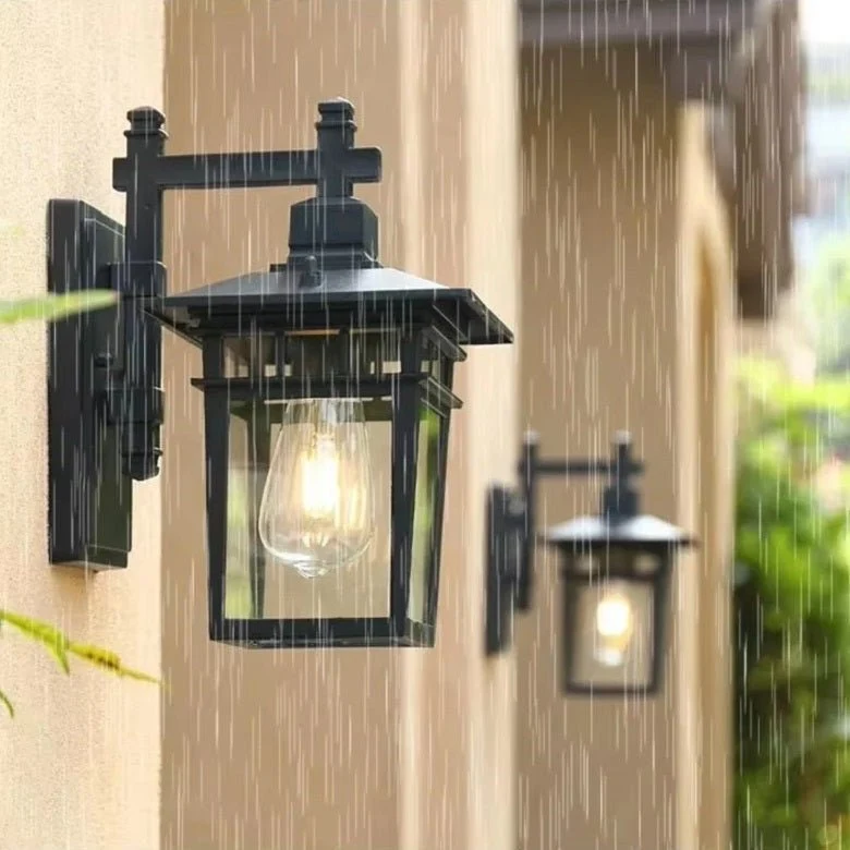 Buitenwandlamp Aluminium met Glazen Kap IP23 Waterbestendig voor Tuin Terras Veranda E27 Fitting Buitenverlichting | Sansoti