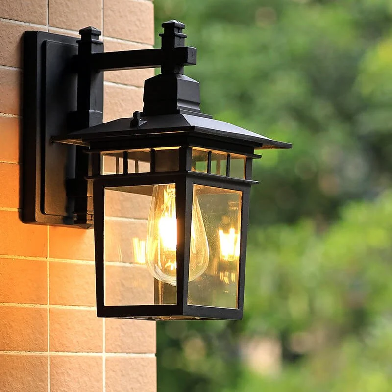 Buitenwandlamp Aluminium met Glazen Kap IP23 Waterbestendig voor Tuin Terras Veranda E27 Fitting Buitenverlichting | Sansoti