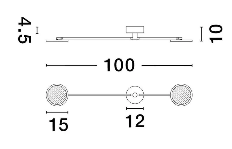 Scope LED Wandleuchte 2-flammig 3000K
