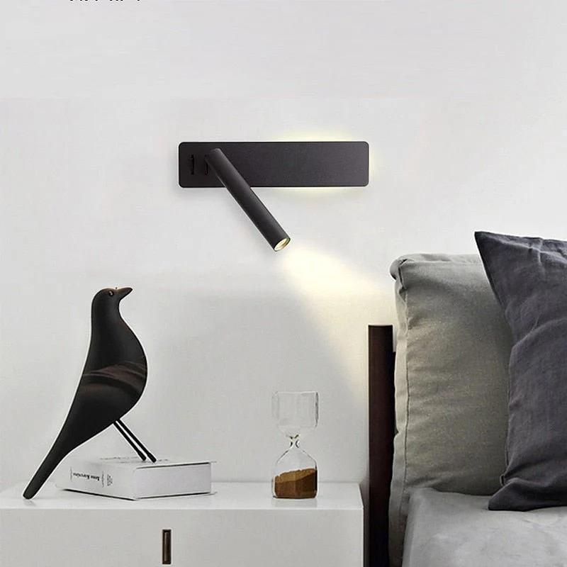 360° Draaibare LED Wandlamp met Warm en Koud Licht voor Leeshoek Slaapkamer en Woonkamer Verlichting | Sansoti