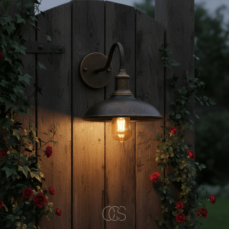 Vintage Buitenwandlamp E27 Brons IP65 Waterdicht 25×26cm Stoer Klassiek Design Tuinverlichting Buitenlamp | Sansoti
