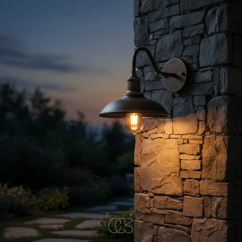 Vintage Buitenwandlamp E27 Brons IP65 Waterdicht 25×26cm Stoer Klassiek Design Tuinverlichting Buitenlamp | Sansoti