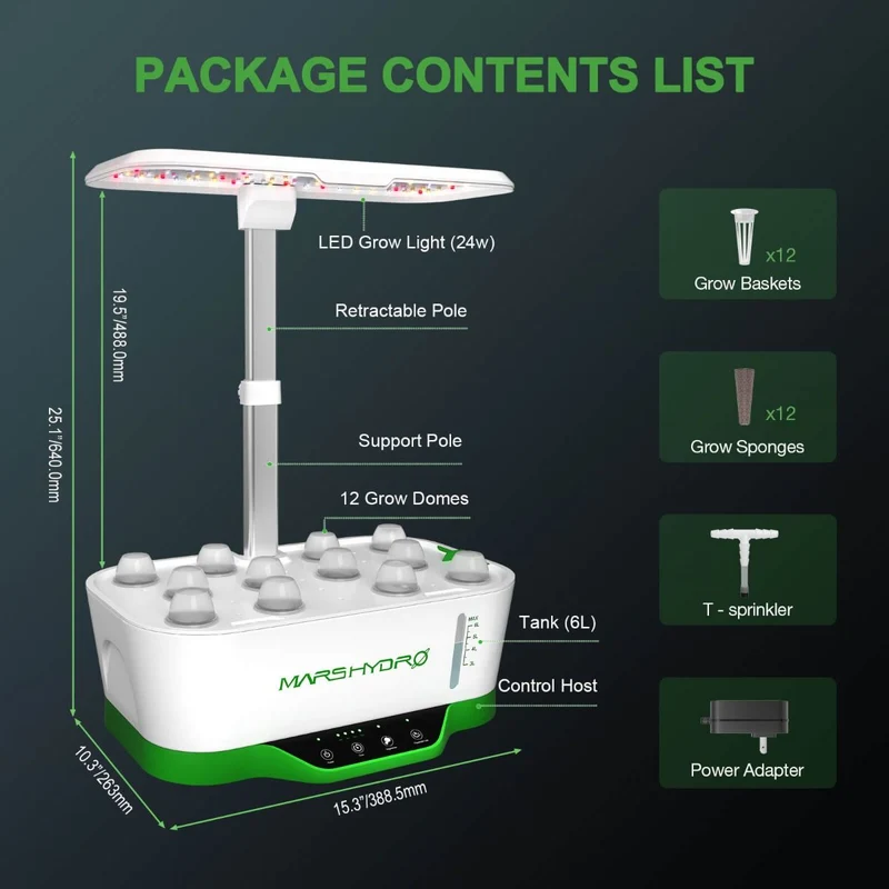 Mars Hydro Hydroline12 LED Hydroponisches Anbausystem für Setzlinge und Klone