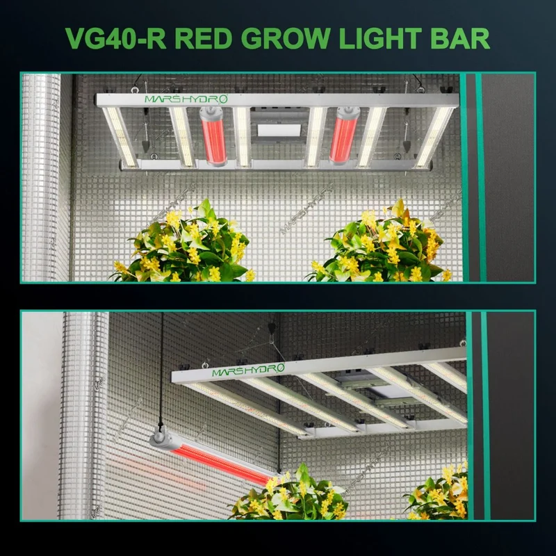 Mars Hydro VG40 Rote LED-Wachstumslampe für Zimmerpflanzen, zusätzliches 650–665 nm erweitertes Spektrum