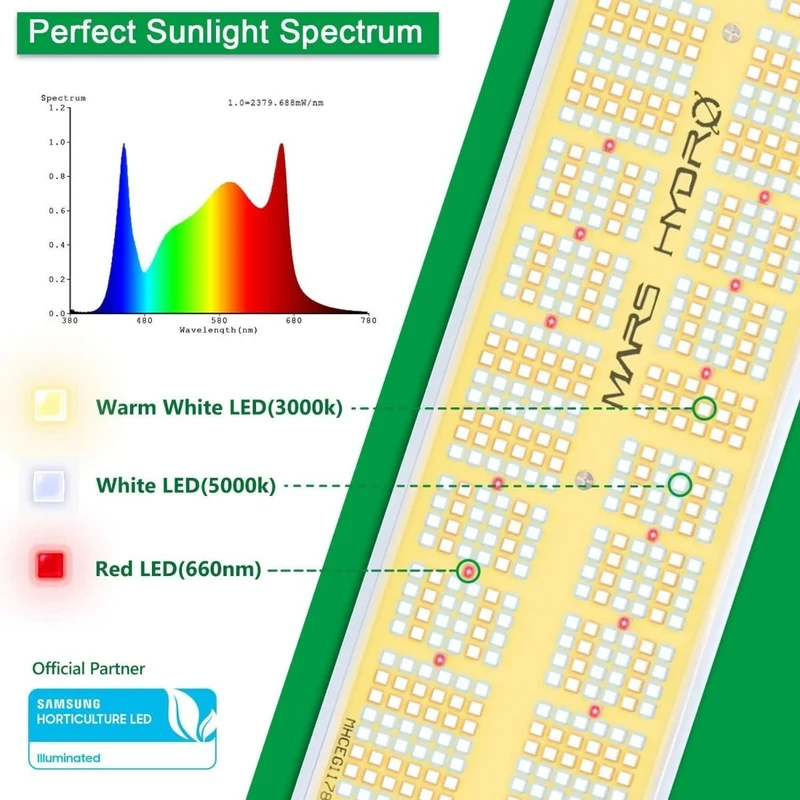 Mars Hydro SP 6500 Samsung LM301B 650W LED-Wachstumslampe für Gewächshäuser
