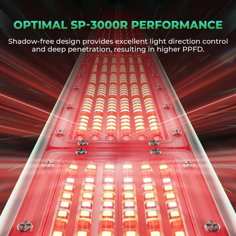 Mars Hydro SP 3000R 650-665 nm rotes Spektrum LED-Wachstumslicht für Gewächshaus-Zusatz- oder Top-Beleuchtung
