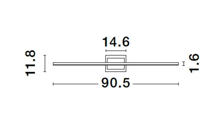 Azure LED Wandleuchte 3000K Schwarz