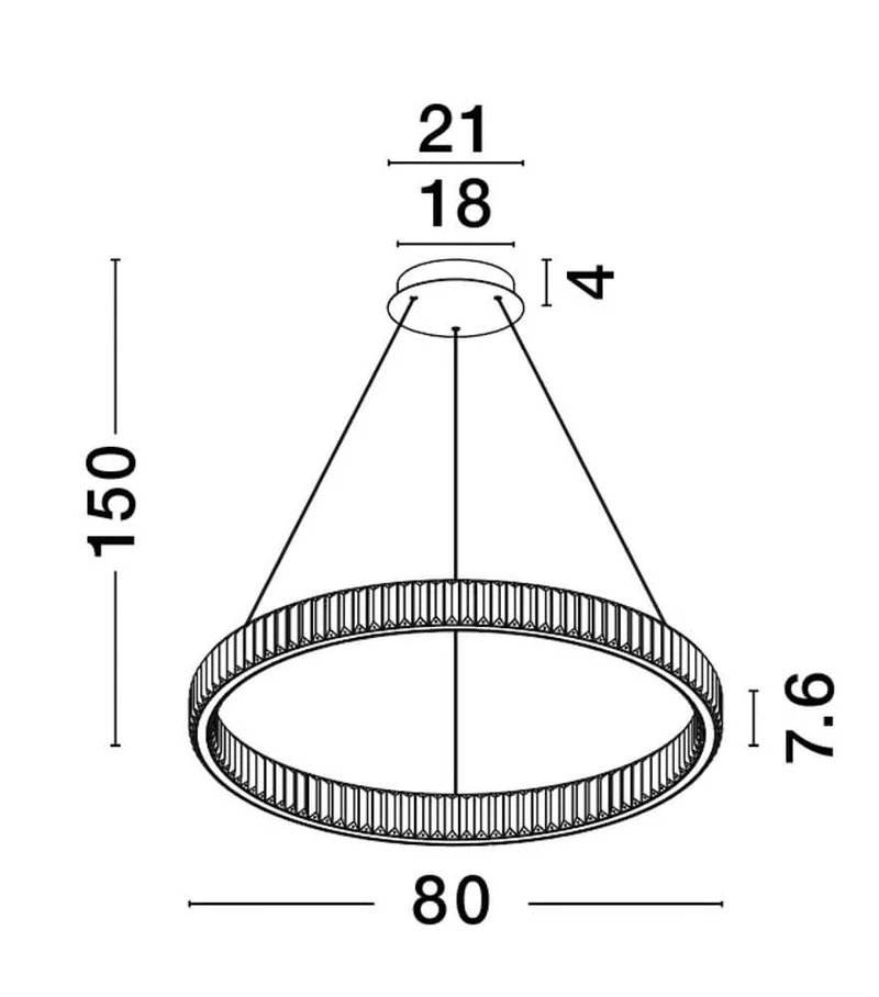 Aurelia LED Pendelleuchte Ø 80cm 3500K