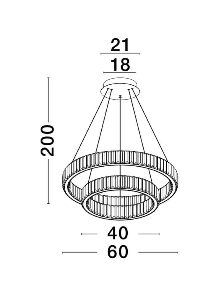 Aurelia LED Pendelleuchte Ø 60cm 2-flammig