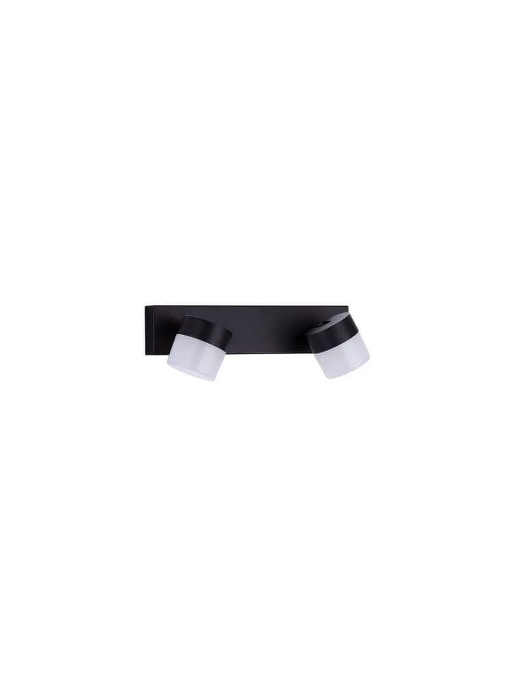 Teko LED Wandleuchte 2-flammig 3000K Schwarz IP44