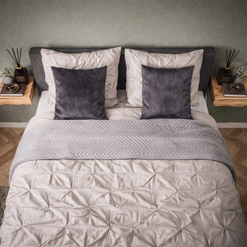 Zwevend Nachtkastje Set van 2 Acaciahout Wandmontage Modern Slaapkamer Opbergruimte Scandinavisch Design | Sansoti