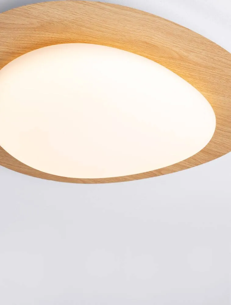 Nimbus LED Deckenleuchte 3000K Holz, Weiß