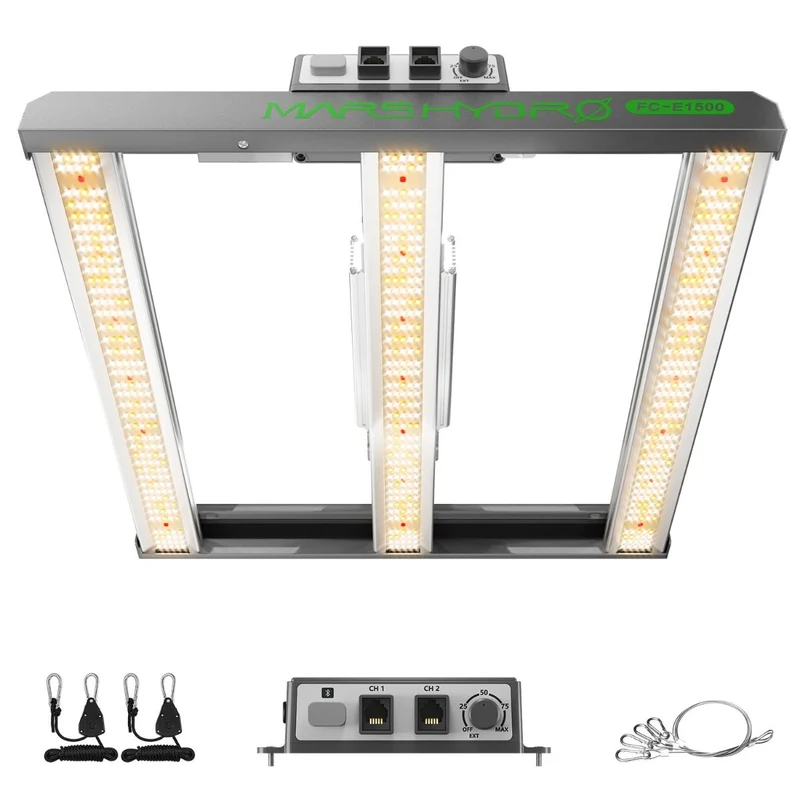 Mars Hydro Smart Dimmbare FC-E1500 Bridgelux 150 W LED-Wachstumslampe für 2.3 x 2.3 Zoll Wachstumszelt