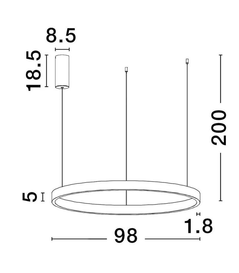 Elowen LED Pendelleuchte Ø 98cm 3000K Up & Down