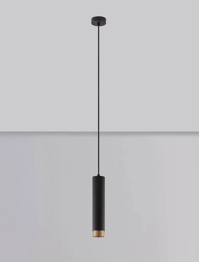 Pongo Pendelleuchte Cover Oben Ø 5,9cm Schwarz, Gold