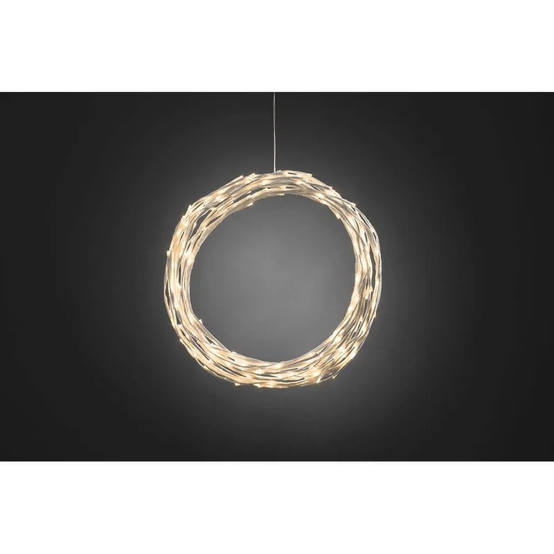 LED Dekoration variabel als Lichterkranz Lichtergirlande weiß 240 Warmweiße Dioden IP44