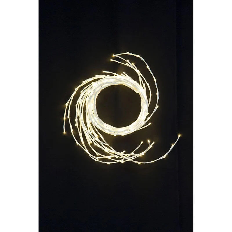 LED Dekoration variabel als Lichterkranz Lichtergirlande weiß 240 Warmweiße Dioden IP44