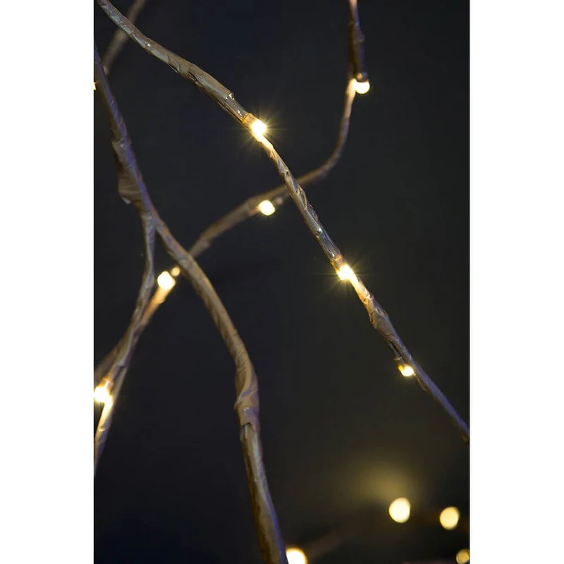 LED Dekoration variabel als Lichterkranz Lichtergirlande braun 240 Warmweiße Dioden IP44