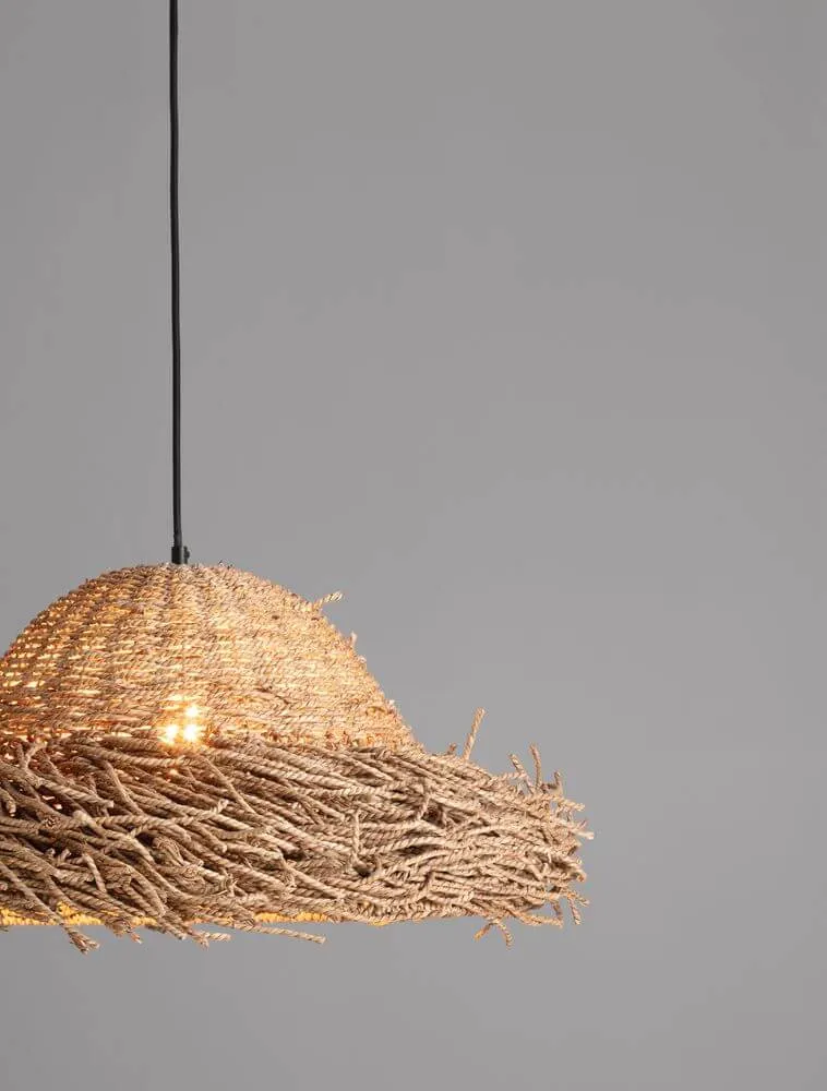 Natu Pendelleuchte E27 Seegras Braun