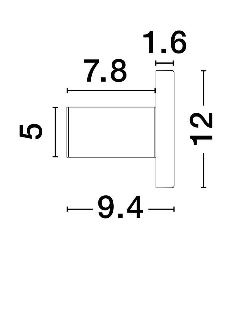 Nano Wandleuchte 3000K Schwarz