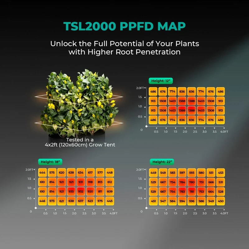 Mars Hydro TSL 2000 Vollspektrum Dimmbare 300W LED Pflanzenlampe