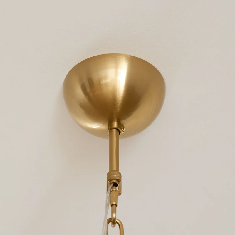 Ronde Kroonluchter Groen Glas Verstelbare Ketting Plafondlamp Scandinavisch Design Woonkamer Eetkamer | Sansoti