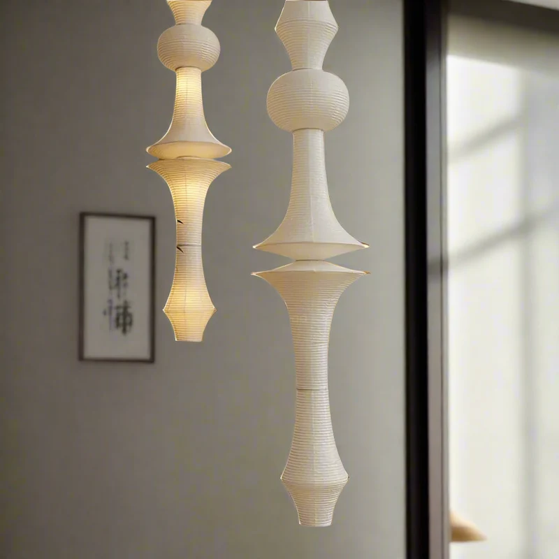 Hanglamp Japans Papier E27 LED Washi Plafondverlichting Beige Wit Sfeerverlichting Woonkamer Slaapkamer | Sansoti