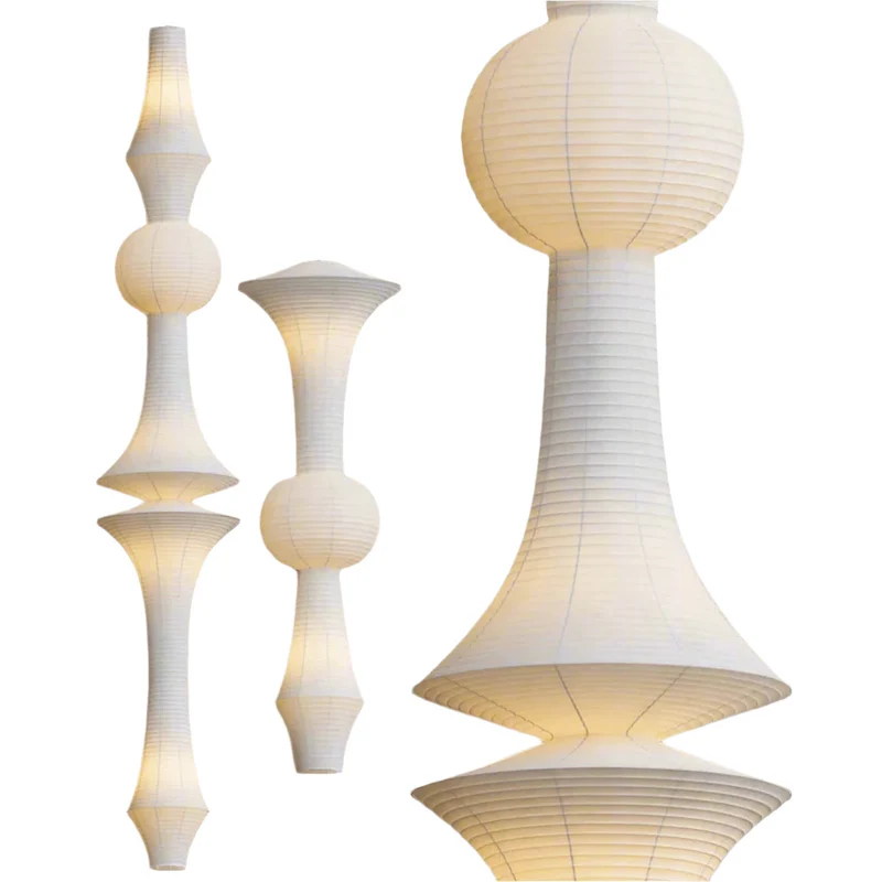 Hanglamp Japans Papier E27 LED Washi Plafondverlichting Beige Wit Sfeerverlichting Woonkamer Slaapkamer | Sansoti