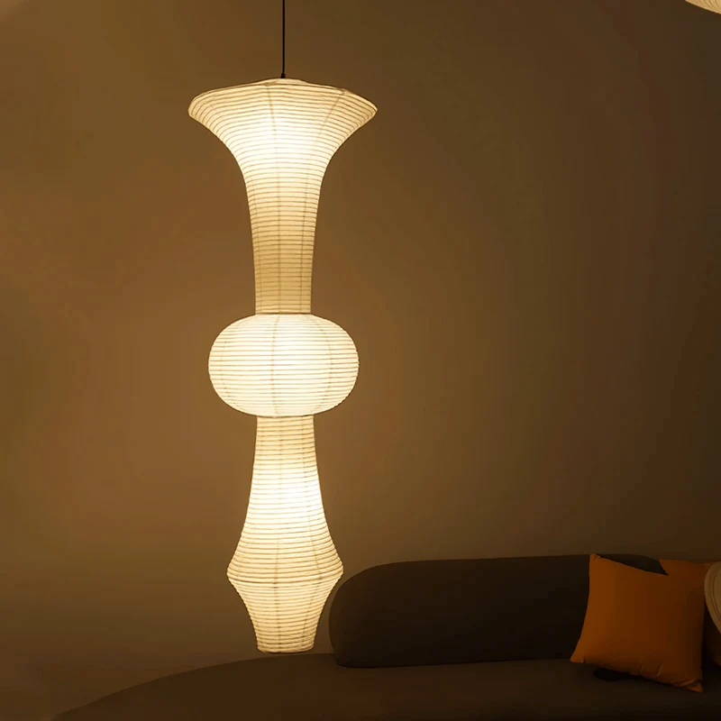 Hanglamp Japans Papier E27 LED Washi Plafondverlichting Beige Wit Sfeerverlichting Woonkamer Slaapkamer | Sansoti